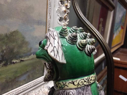Lot 117 - A Chinese famille verte porcelain fo dog...