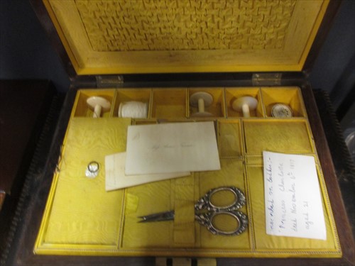 Lot 69 - A Victorian sewing box and other items