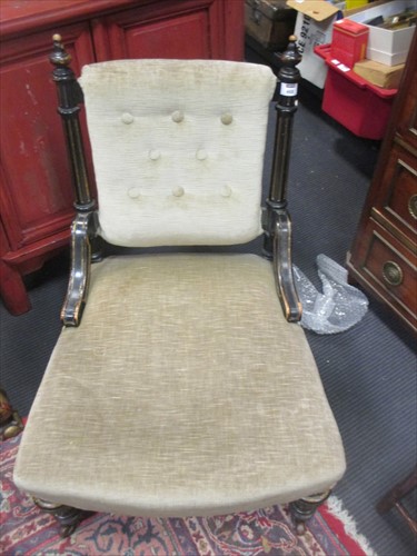 Lot 468 - An Aesthetic movement upholstered nursing chair