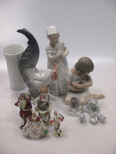 Lot 58 - A Royal Copenhagen model of a cockerel and...