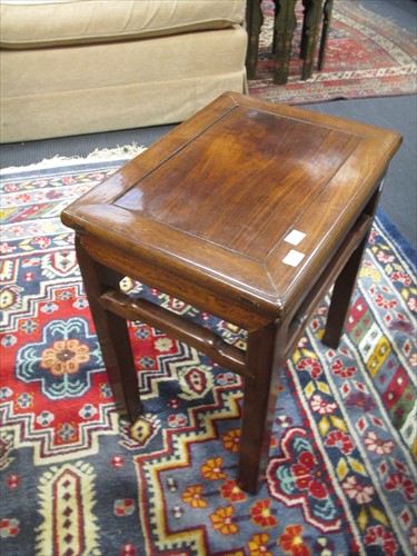 Lot 569 - Four Chinese hardwood rectangular side tables
