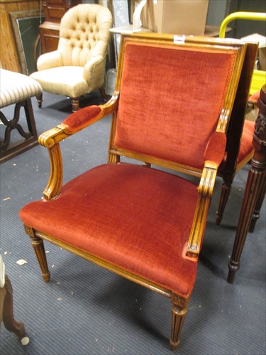 Lot 524 - A pair of Louis XVI reproduction stained wood...