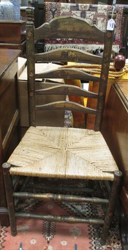 Lot 541 - A pair of 19th century Dutch ladder back...