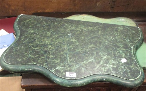Lot 545 - pair of French 19th century marble top pier...