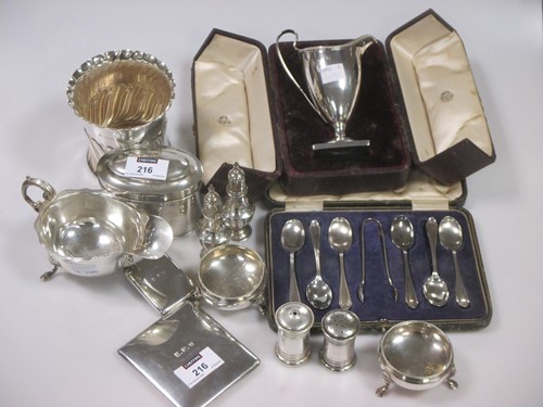 Lot 216 - A collection of silver items