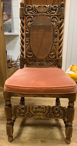 Lot 602 - A set of eight 17th century style walnut and...