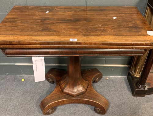 Lot 606 - Am early 19th century rosewood tea table on...