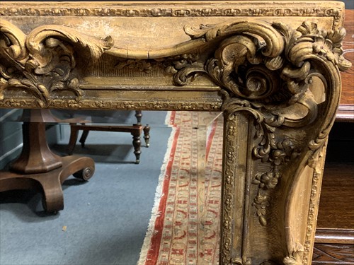 Lot 611 - A 19th century gilt gesso picture frame...