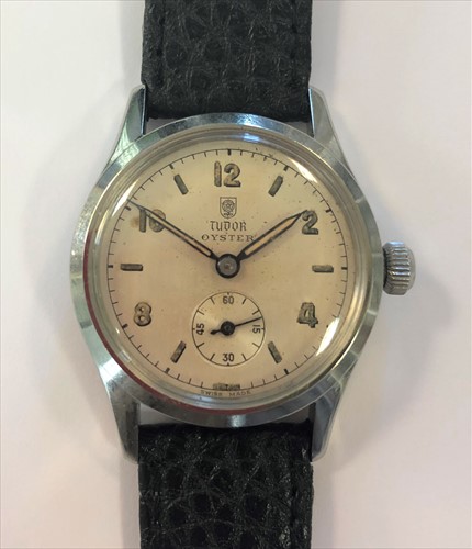 Lot 303 - Tudor by Rolex - An early stainless steel 'Oyster' wristwatch