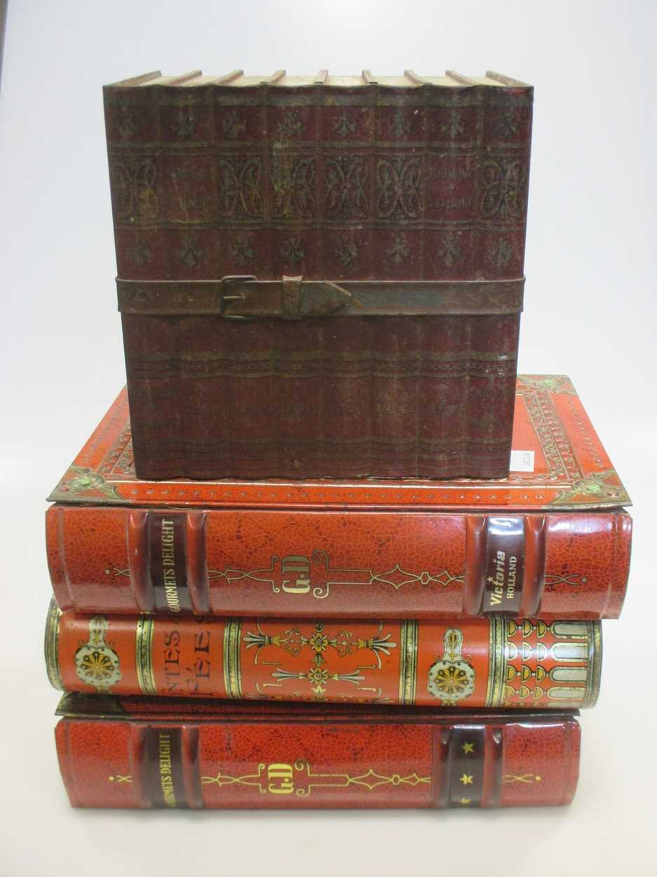 Lot 1 - A Huntley & Palmers 'Bound Books' biscuit tin...
