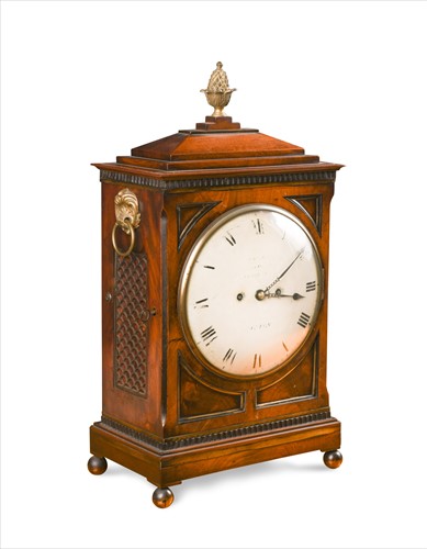 Lot 262 - A Regency mahogany and brass strung eight-day bracket clock