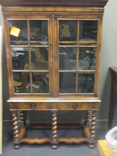 Lot 475 - A William and Mary reproduction walnut display...