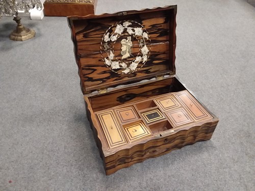 Lot 106 - A 19th century Anglo Indian calamander wood work box