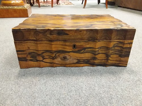 Lot 106 - A 19th century Anglo Indian calamander wood work box