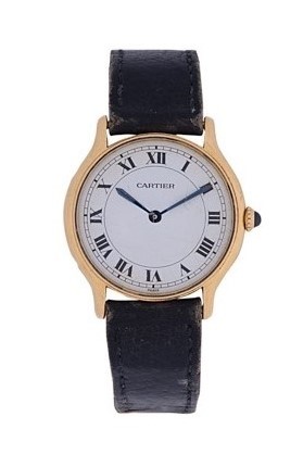 Lot 294 - Cartier - a gentleman's 18ct gold wristwatch