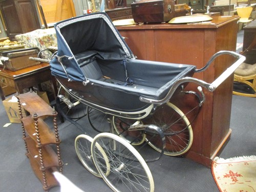 Lot 485 - Vintage Marmet pram, recently refurbished in...