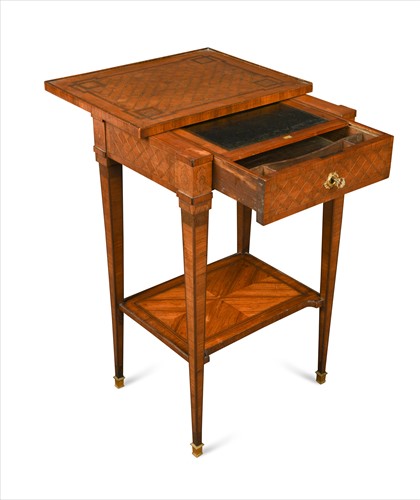 Lot 412 - A Louis XVI Parquetry table a ecrire