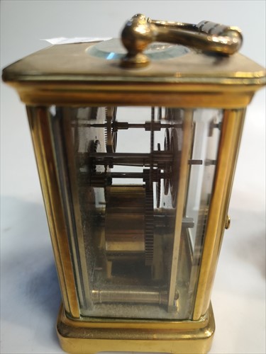 Lot 5 - A gilt brass mantel clock by Ansonia Clock Co.,...
