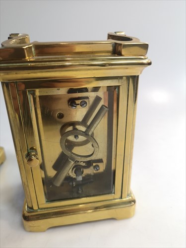 Lot 5 - A gilt brass mantel clock by Ansonia Clock Co.,...