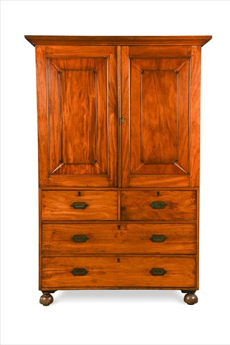 Lot 363 - A Regency Anglo Indian mahogany campaign press