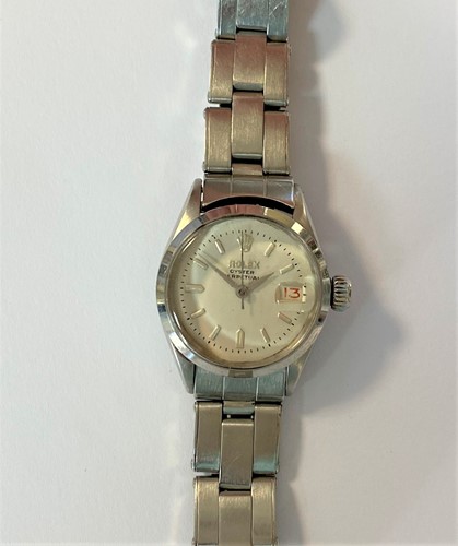 Lot 337 - Rolex - A lady's stainless steel 'Oyster Perpetual' wristwatch