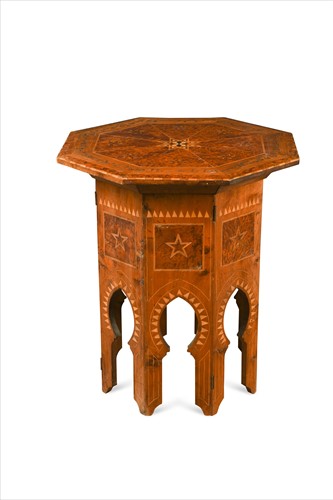 Lot 426 - An olivewood octagonal table