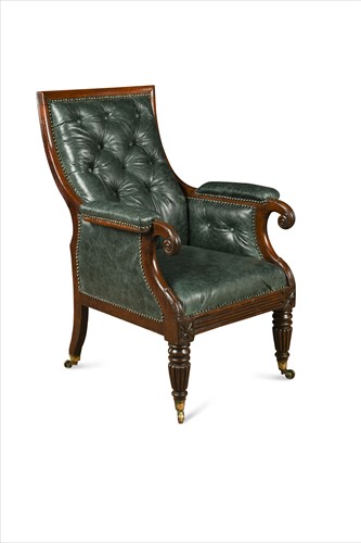 Lot 299 - A Regency mahogany library chair