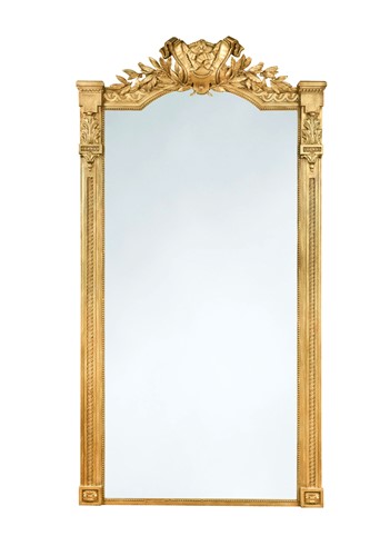 Lot 524 - A gilt pier glass, late 19th century