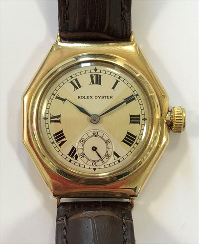 Lot 312 - Rolex - A gentleman's 9ct gold 'Oyster' wristwatch