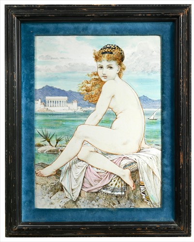 Lot 3 - A William Stephen Coleman rectangular plaque, probably Minton