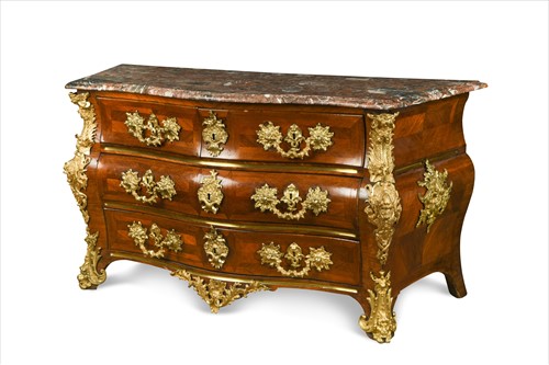 Lot 383 - An early Louis XV gilt-bronze mounted kingwood commode en tombeau, circa 1740