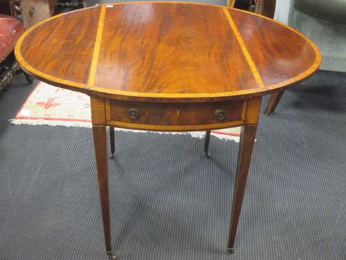 Lot 458 - A 19th century mahogany Pembroke table 71 x 77...