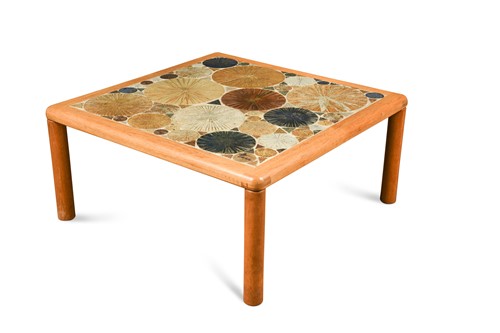 Lot 181 - Tue Poulsen (Danish, born 1939), a tile top coffee table