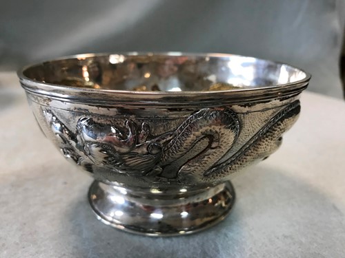 Lot 126 - A Chinese export silver small footed bowl