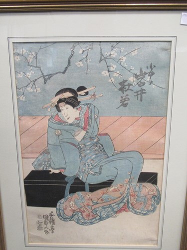 Lot 334 - A Japanese woodblock prints, 19th century