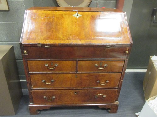 Lot 466 - An 18th century provincial walnut bureau 106 x...