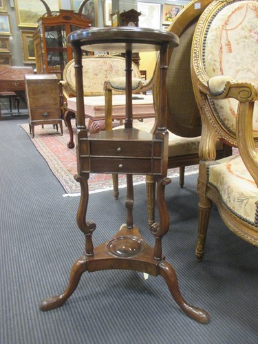 Lot 533 - Near pair of Georgian style washstands, one...