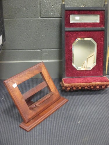 Lot 143 - Late Victorian wall mirror with bevelled plate,...
