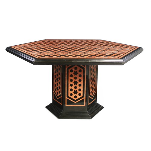 Lot 430 - An octagonal marble table, modern