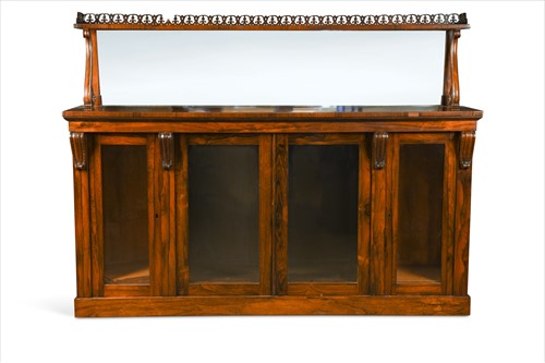 Lot 341 - A George IV rosewood bookcase