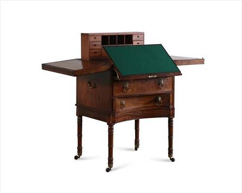 Lot 358 - A Regency campaign mahogany writing desk