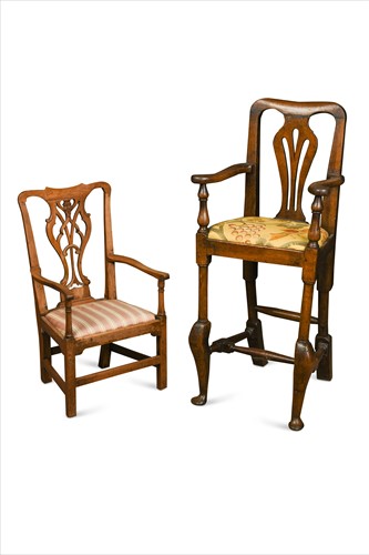 Lot 294 - A George III child's mahogany armchair