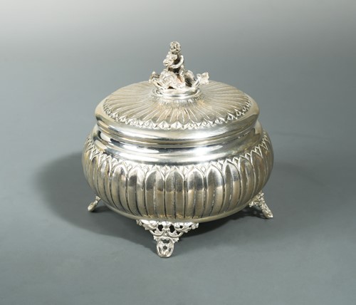 Lot 391 - A Greek metalwares bowl and cover