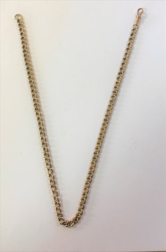 Lot 275 - A watch chain, with each link stamped '9c'