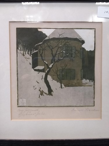 Lot 197 - David Slasdun (20th Century), Cottages in the...