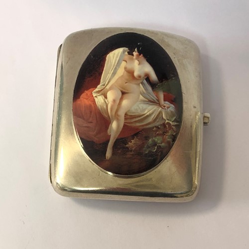 Lot 352 - A George V silver pocket cigarette case