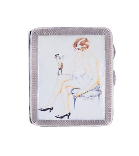 Lot 339 - A  George V silver pocket cigarette case