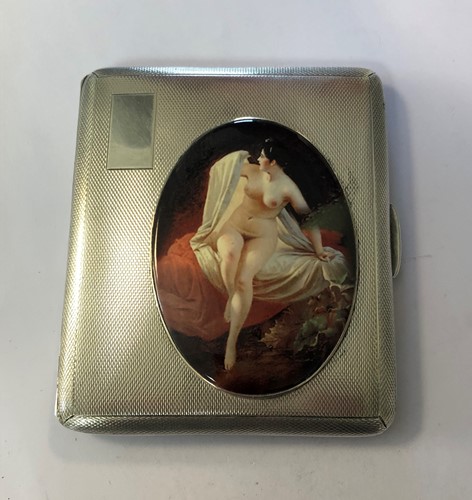 Lot 337 - A George VI silver pocket cigarette case