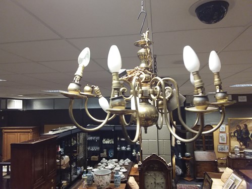 Lot 388 - A brass candelabra