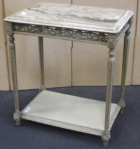 Lot 327 - Louis XVI style side table with marble top, 68...